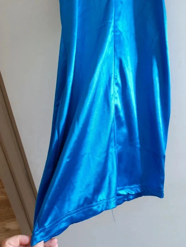 Vestido justo Saint Geniès azul elétrico brilhante T34 para festa e clube – photo 7